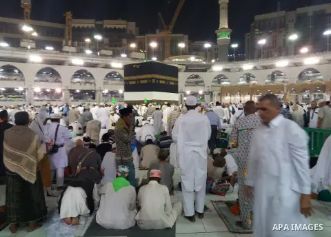 Muslim pilgrims pray around the holy Kaaba at the Grand Mosque, during the annual haj pilgrimage in Mecca August 21, 2017. According to the Muslims holy book the Koran, the Kaaba was built by Abraham and his son Ismael,...