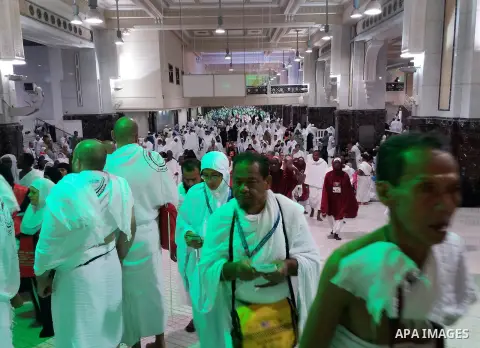 Muslim pilgrims gather during the annual hajj pilgrimage in the holy city of Mecca August 21, 2017. According to the Muslims holy book the Koran, the Kaaba was built by Abraham and his son Ismael, after Ismael had settle...
