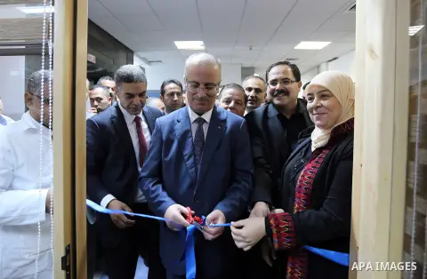 Palestinian Prime Minister, Rami Hamdallah, opens the new branch of Khadouri University, in the West Bank city of Ramallah, on August 23, 2017. Photo by Prime Minister Office