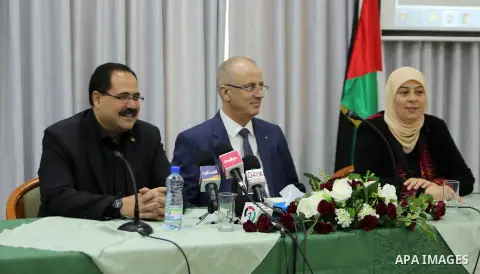 Palestinian Prime Minister, Rami Hamdallah, opens the new branch of Khadouri University, in the West Bank city of Ramallah, on August 23, 2017. Photo by Prime Minister Office