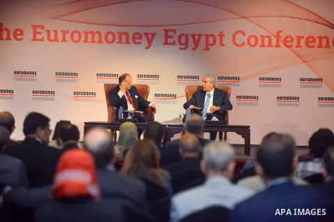 Egyptian Minister of Trade and Industry Tariq Qabil, speaks during the Euromoney Conference in Cairo, Egypt September 19, 2017. Photo by Amr Sayed