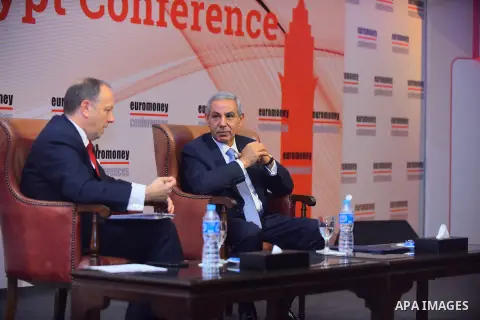 Egyptian Minister of Trade and Industry Tariq Qabil, speaks during the Euromoney Conference in Cairo, Egypt September 19, 2017. Photo by Amr Sayed