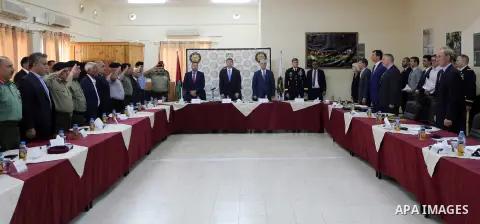 Palestinian Prime Minister Rami Hamdallah attends the meeting of the security working group at the strategic level, in the West Bank city of Jericho, on September 25, 2017. Photo by Prime Minister Office
