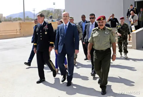 Palestinian Prime Minister Rami Hamdallah arrives to attend the meeting of the security working group at the strategic level, in the West Bank city of Jericho, on September 25, 2017. Photo by Prime Minister Office