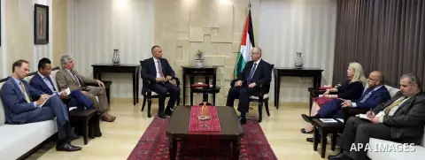 Palestinian Prime minister, Rami Hamadallah, meets with Nikolay Mladenov, United Nations Special Coordinator for the Middle East Peace Process, in the West Bank city of Ramallah, on September 28, 2017. Photo by Prime Min...