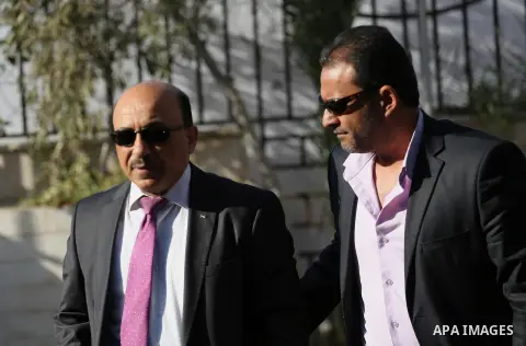 Palestinian Minister of public works and housing, Mofeed al-Hasayna arrives before a reconciliation cabinet meeting in Gaza City on October 3, 2017. The Palestinian reconciliation government met in Gaza for the first tim...
