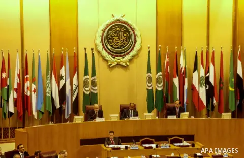 Arab foreign ministers attend a meeting at the Arab League headquarters in the Egyptian capital Cairo on November 19, 2017. Arab foreign ministers gathered in Cairo at Saudi Arabia's request for an extraordinary meeting...