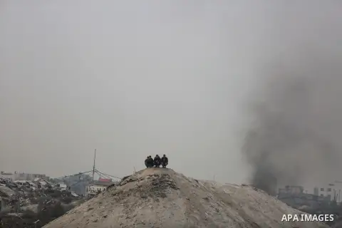 Palestinian protesters clash with Israeli security forces near the Israel-Gaza border east of Gaza City on December 20, 2017, as demonstrations continue over the US president's controversial recognition of Jerusalem as I...