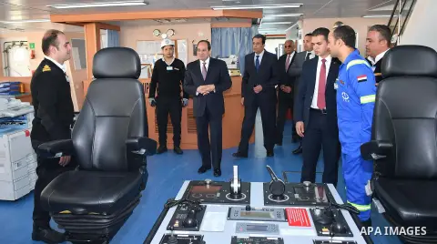 Egyptian President Abdel-Fattah al-Sisi takes part during the opening of a number of development projects in the Suez Canal area in Ismailia, Egypt, on December 23, 2017. Photo by Egyptian President Office