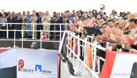 Egyptian President Abdel-Fattah al-Sisi takes part during the opening of a number of development projects in the Suez Canal area in Ismailia, Egypt, on December 23, 2017. Photo by Egyptian President Office