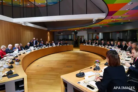 Palestinian President Mahmud Abbas attends a meeting with EU foreign ministers during a EU foreign affairs council at the European Council in Brussels, on January 22, 2018. Palestinian leader Mahmud Abbas on January 22 u...