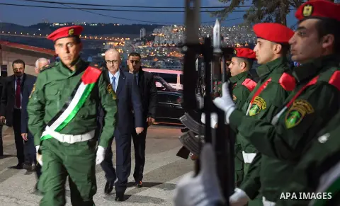 Palestinian Prime Minister Rami Hamdallah attend Meeting with the directors of the security forces in the West Bank city of Bethlehem, on December 01, 2018. Photo by Prime Minister Office