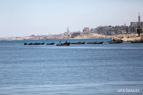 Fishing boats are seen at the Gaza sea port after it was delivered by Israeli forces, in the east of Gaza city, July 03, 2019. Israel and Hamas reportedly renewed a truce agreement last week and agreed to send diesel fue...
