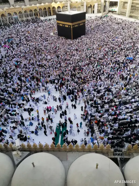 Muslim Pilgrims gather around the Kaaba, Islam's holiest shrine, during the annual Umrah pilgrimage at the Grand Mosque in the Saudi city of Mecca, on January 21, 2020. Photo by Stringer