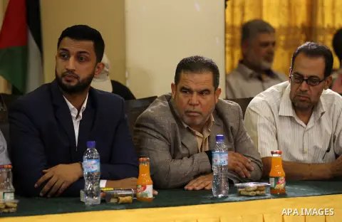 Palestinian members of the National and Islamic forces attend a national meeting against Israel's plan to annex parts of the occupied territory and against US President Donald Trump's Century Deal "expected peace plan",...
