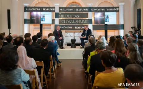 King of Jordan Abdullah II Ibn Al Hussein participates in the Middle East Global Summit, in New York City, on September 20, 2023. Dignitaries and their delegations from across the globe have descended on New York for the...