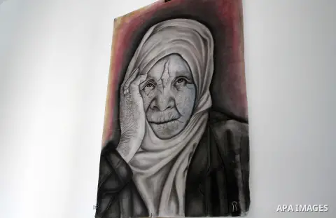 Palestinians attend a charcoal drawing course in Gaza city on September 30, 2023. Charcoal drawing is one of the oldest art forms known to humanity, and is still widely used today thanks to its expressive capabilities. I...