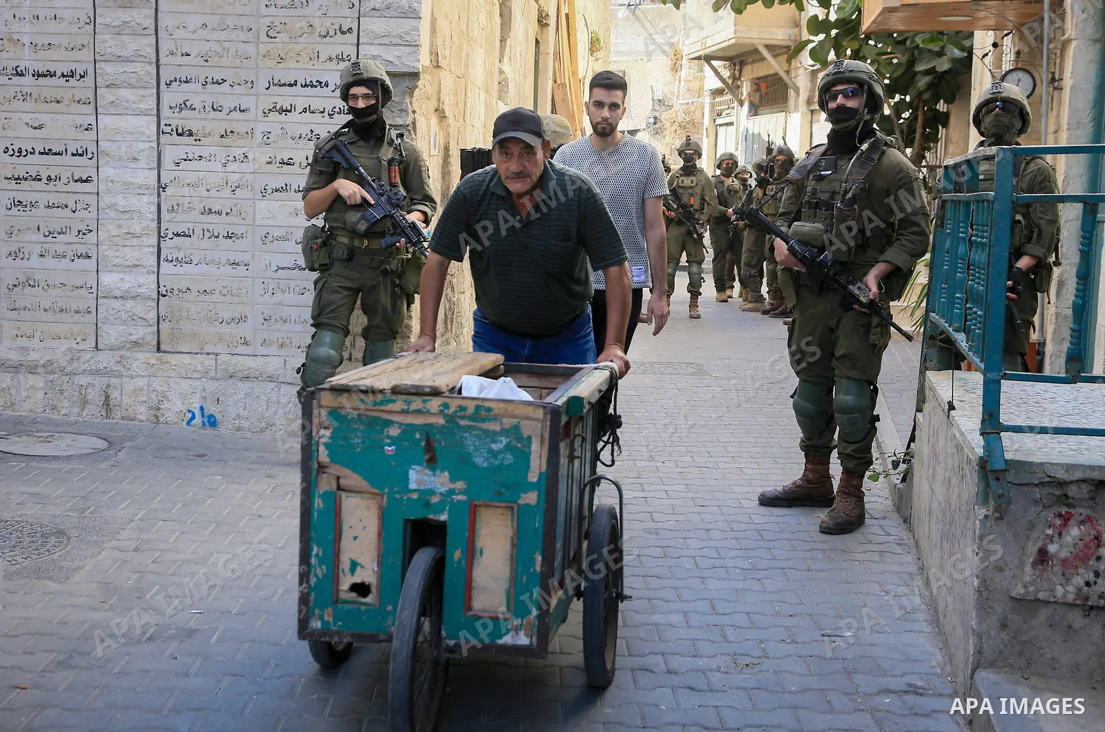 Israeli soldiers deploy during a raid on the Old City of Nablus, West Bank, on September 27, 2026. Israeli forces entered the city and spread through several areas, including streets leading toward the Old City. Local so...