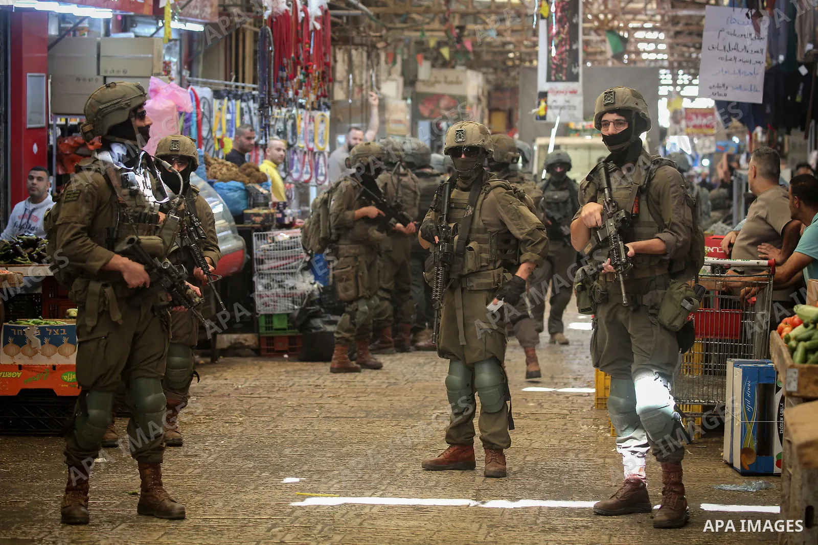 Israeli soldiers deploy during a raid on the Old City of Nablus, West Bank, on September 27, 2026. Israeli forces entered the city and spread through several areas, including streets leading toward the Old City. Local so...