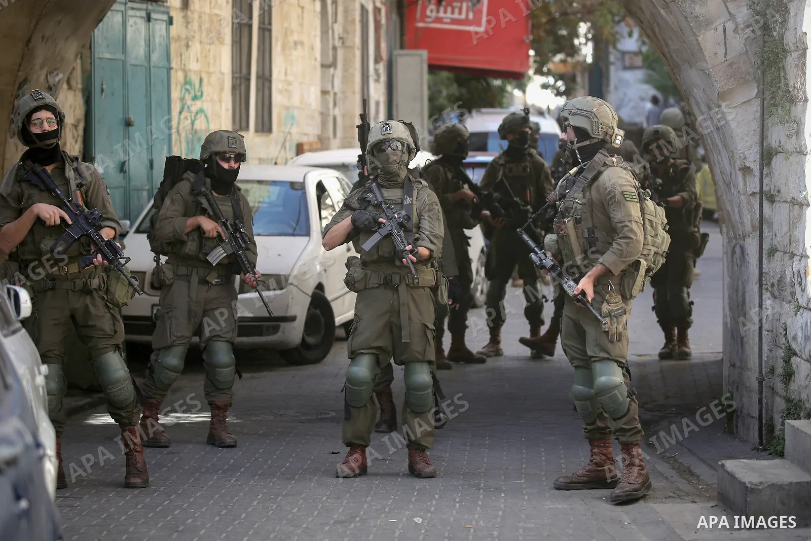 Israeli soldiers deploy during a raid on the Old City of Nablus, West Bank, on September 27, 2026. Israeli forces entered the city and spread through several areas, including streets leading toward the Old City. Local so...